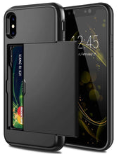 Load image into Gallery viewer, PC001-Business Phone Cases For iPhone Case Slide Armor Wallet Card Slots Holder Cover for iPhone X XS Max XR 7 8 Plus 6 6s 5 5S SE