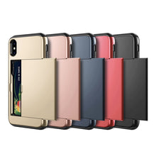 Load image into Gallery viewer, PC001-Business Phone Cases For iPhone Case Slide Armor Wallet Card Slots Holder Cover for iPhone X XS Max XR 7 8 Plus 6 6s 5 5S SE