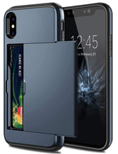 Load image into Gallery viewer, PC001-Business Phone Cases For iPhone Case Slide Armor Wallet Card Slots Holder Cover for iPhone X XS Max XR 7 8 Plus 6 6s 5 5S SE
