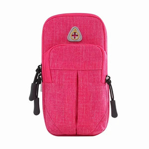 AH002 - 6.0" Outdoor Adjustable Exercise Waterproof Sports Arm Cellphone Pouch Bag With Accessories Holder