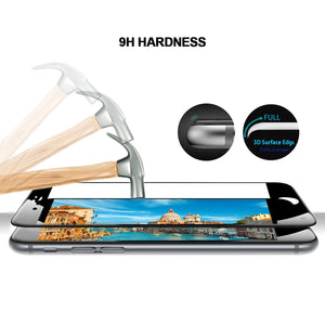 iPhone 8 / 7 Plus Screen Protector, BONGEEK 2.5D Edge-to-Edge Full Coverage Tempered Glass Film for iPhone 7 / 8 Plus (5.5 Inch Only) 9H - Black
