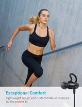 Load image into Gallery viewer, SoundBuds Surge Lightweight Wireless Headphones, Bluetooth 4.1 Sports Earphones with Water-Resistant Nano Coating, Running Workout Headset with Magnetic Connector and Carry Pouch