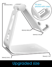 Load image into Gallery viewer, Adjustable Cell Phone Stand, Lamicall Phone Stand : [Update Version] Cradle, Dock, Holder Compatible with iPhone Xs XR 8 X 7 6 6s Plus SE 5 5s Charging, Accessories Desk, Android Smartphone - Silver