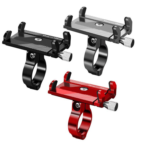 BH003-Aluminum Alloy Bicycle Universal Mobile Phone Mount, Seat Navigation Anti-shake, 360° Rotation Adjustable for Mountain Bike, Road Bicycle, Motobike GPS Mount 4 to 6.2 Inch Phone