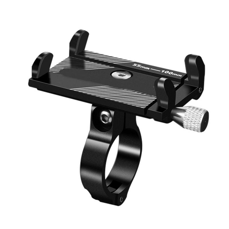 BH003-Aluminum Alloy Bicycle Universal Mobile Phone Mount, Seat Navigation Anti-shake, 360° Rotation Adjustable for Mountain Bike, Road Bicycle, Motobike GPS Mount 4 to 6.2 Inch Phone