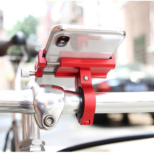 BH003-Aluminum Alloy Bicycle Universal Mobile Phone Mount, Seat Navigation Anti-shake, 360° Rotation Adjustable for Mountain Bike, Road Bicycle, Motobike GPS Mount 4 to 6.2 Inch Phone