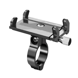 BH003-Aluminum Alloy Bicycle Universal Mobile Phone Mount, Seat Navigation Anti-shake, 360° Rotation Adjustable for Mountain Bike, Road Bicycle, Motobike GPS Mount 4 to 6.2 Inch Phone