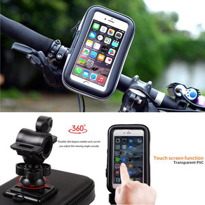 BH002-Full Waterproof Cover Bicycle Motorcycle Permanent drill Based Mount Support for Moto Stand bag for iPhone 7/7Plus/6/6 Plus/6S/6S plus/5/5S/5C/SE Iphone X 8 Plus SE S9 GPS  Samsung Galaxy S4/S5/S6/S7/S6 Edge/S7 LG g6/g5/g4/g3