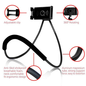 NH001-Fimilef Lazy Neck Phone Holder Stand for iPhone Universal Cell Phone Desk Mount Bracket for Samsung Xiaomi Flexible Phone Holder