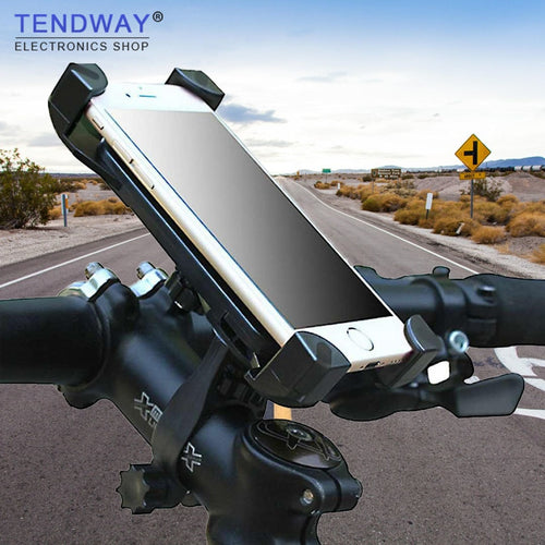 BH004-Bike Phone Mount, Mobile Cell Phone Bicycle Motorcycle Handlebar Mount Holder Cradle Bracket Stand Support for Most Smartphones, 360 Degree Rotation Adjustable
